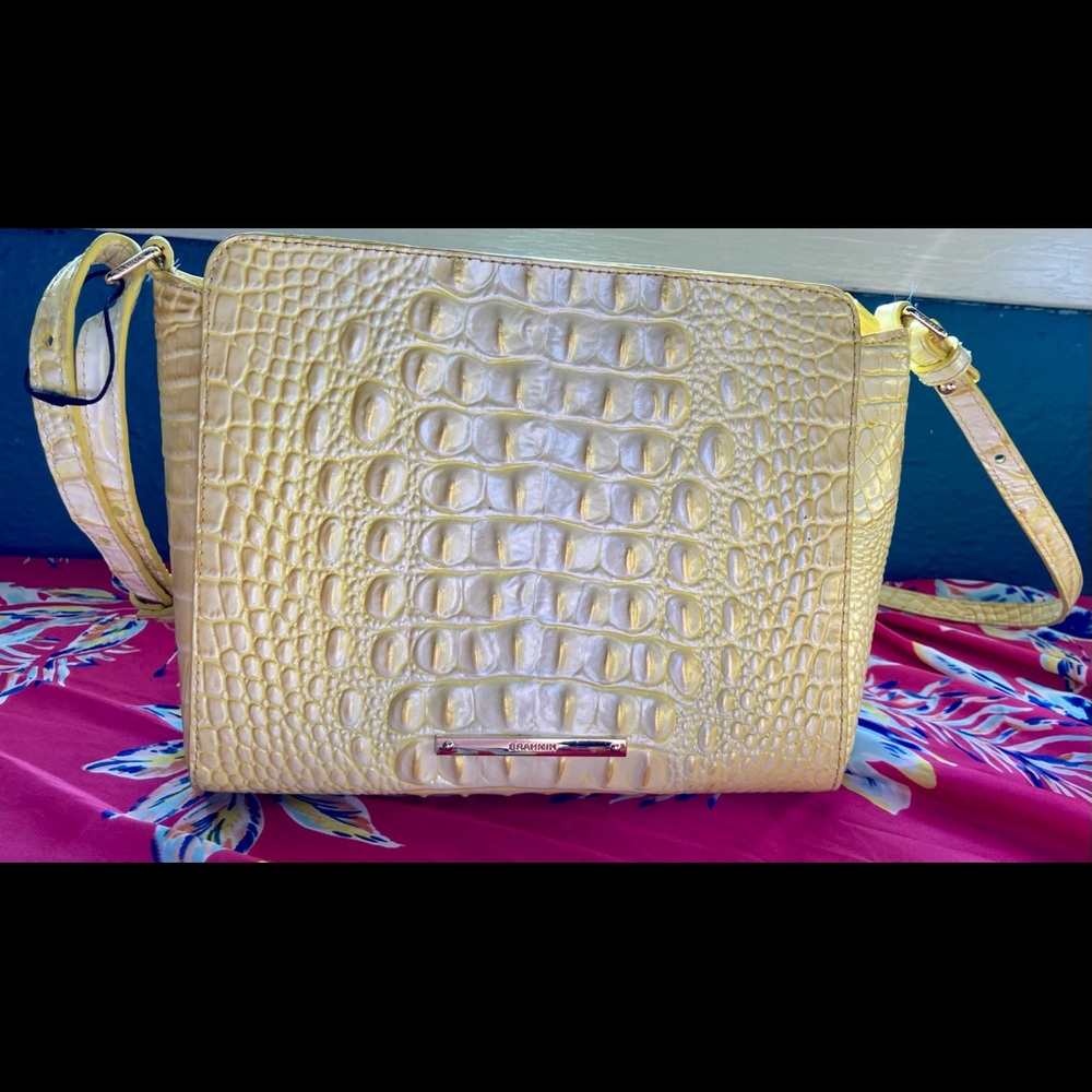 Brahmin Carrie Crossbody in yellow (purchased Spring 2021)